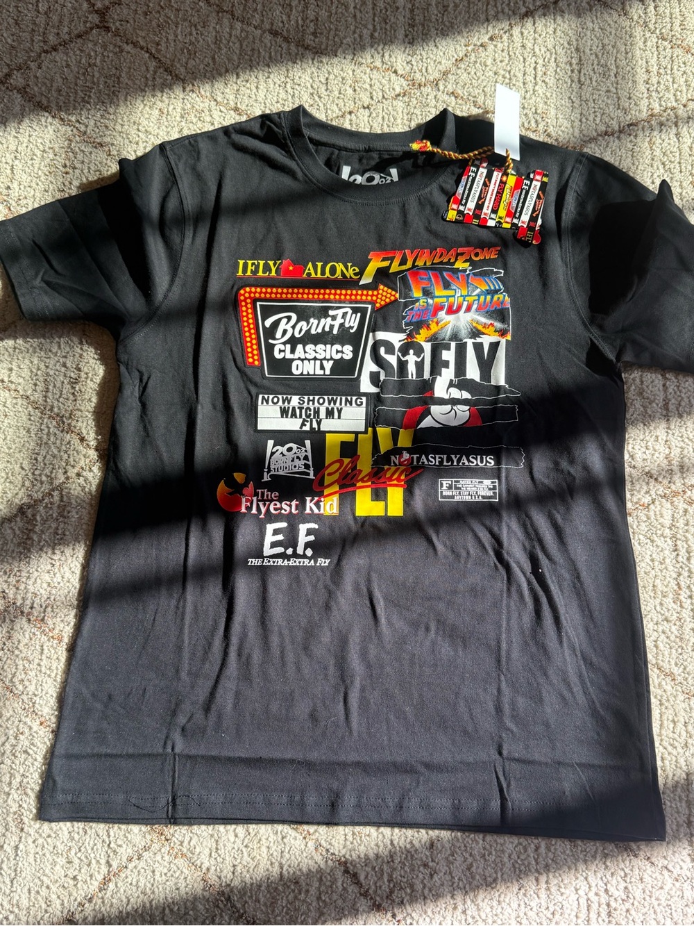 Born Fly Studios Classics Only Movie Graphic T-Shirt Black Men’s M NWT